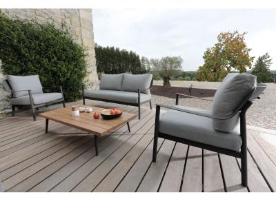 Set ALI chassis aluminium epoxy GRAPHITE, coussins OAK composé d'un canapé 2,5 places (178x75x82 cm)