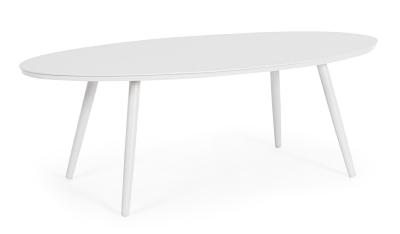 Table basse Space BLANC, aluminium et polyester, dim : L119 x P58 x H40.5 cm Andrea Bizzotto