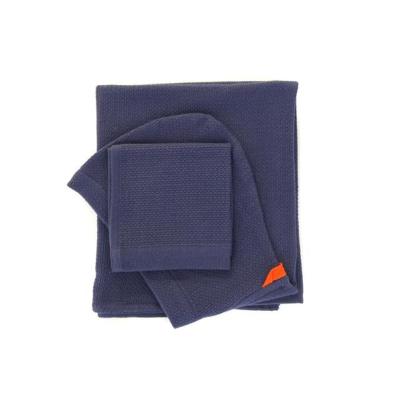 Ensemble de serviette et de débarbouillette bebe à capuche - Midnight Blue Ekobo