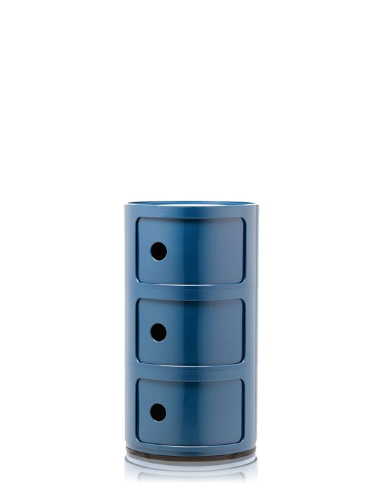 Meuble COMPONIBILI 1969 coloris bleu, 3 tiroirs en acrylonitrile butadiène styrène (ABS) L32XH58,5cm