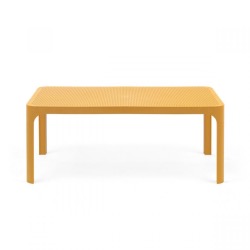 Table Basse NET TABLE 100 en polypropylène coloris SENAPE hauteur40,longueur 100,largeur 60cm Nardi