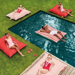  Origninal Floatzac - Pouf Fatboy flottant STRIPE rouge et blanc FATBOY