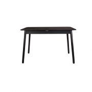 Table à manger GLIMPS - extensible 120-162x80cm en bois teinté noir - Zuiver