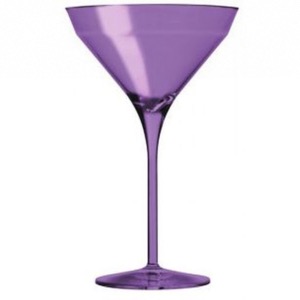 Coupe à MARTINI  BEACH  coloris violet lot de 6 en polycarbonate incassable