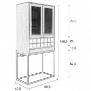 Armoire bar à vin Travis - ZUIVER