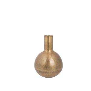 VASE HARI FAT en métal finition laiton, imperméable, 21x30 cm