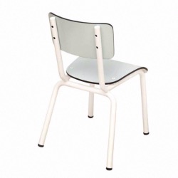 Chaise d’écolier Enfant Little Suzie 3-6 ans - uni Vert Menthe – Pieds blancs - LES GAMBETTES