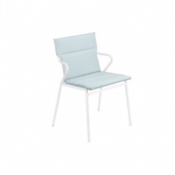 Fauteuil ANCONE structure acier galvanisé KAOLIN habillage toile HEDONA coloris CELADON 