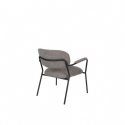 Fauteuil Lounge JOLIEN black/grey Rembourrage en tissu mixte(95% polyester, 5% nylon) 