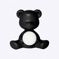 Lampe TEDDY GIRL en polyethylène coloris noir  L35XP21XH32cm design Stefano Giovanni