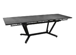 TABLE VITA 180/280 chassis aluminium epoxy coloris GRAPHITE plateau céramique Proloisirs