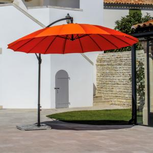 PARASOL DEPORTE PAGODE Ø.300 GREY/MANDARINE