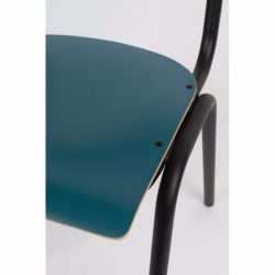 Chaise BACK TO SCHOOL Matte Petrole - ZUIVER