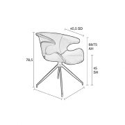 Fauteuil MIA orange - ZUIVER