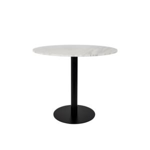 Table Marbre King 90' Zuiver, pied coloris noir