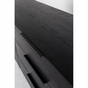 Buffet TRAVIS placage en chêne noir 180 x 45 x 70 cm - ZUIVER