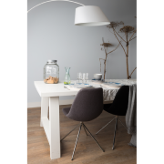 Lampadaire ARC FLOOR coloris blanc et abat jour asymétrique blanc 