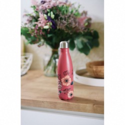 Bouteille isotherme collection ANEMONES coloris Terracotta  500ml Qwetch
