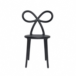 Chaise RIBBON en polypropylene coloris noir HA 45cm  design "Nika Zupanc" 