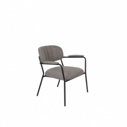 Fauteuil Lounge JOLIEN black/grey Rembourrage en tissu mixte(95% polyester, 5% nylon) 