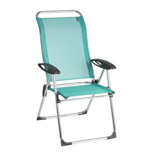 Fauteuil CHAMONIX ELIPS toile batyline émeraude,tube aluminium Ø22CM, dossier haut ergonomique avec 