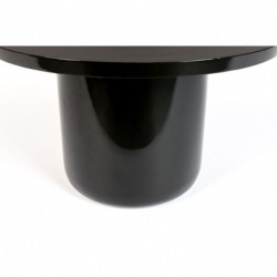 TABLE BASSE SHINY BOMB Base et plateau de table en aluminium laqué époxy noir Zuiver 